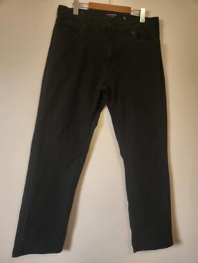 Lucky Brand 410 Athletic Straight Leg Coolmax Stretch Jeans Black 33x30 Like New